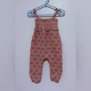 Charming Pink Floral Kids Romper